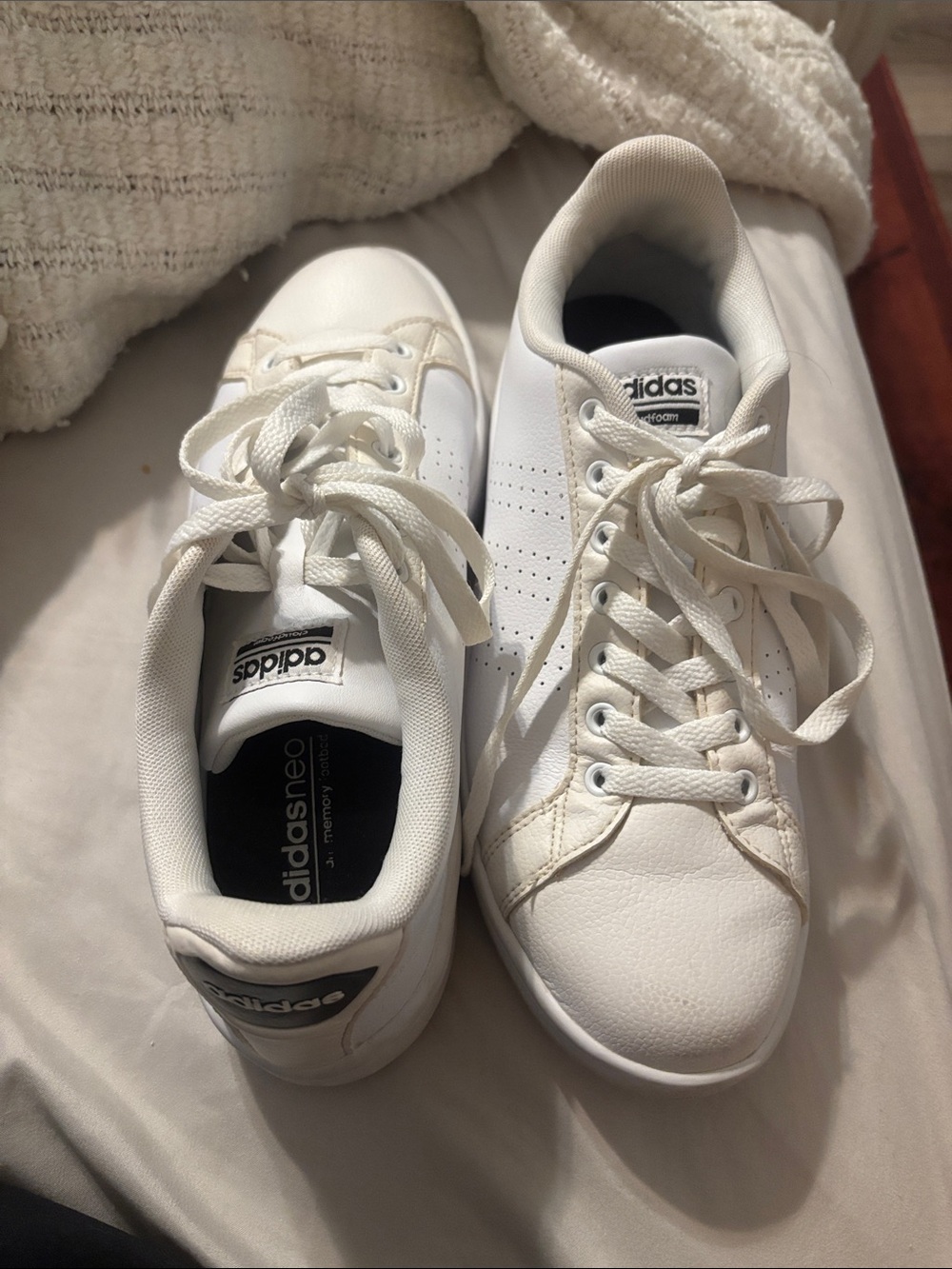 adidas Women’s Cream/White Low-Top Sneaker - Picture 2 of 5